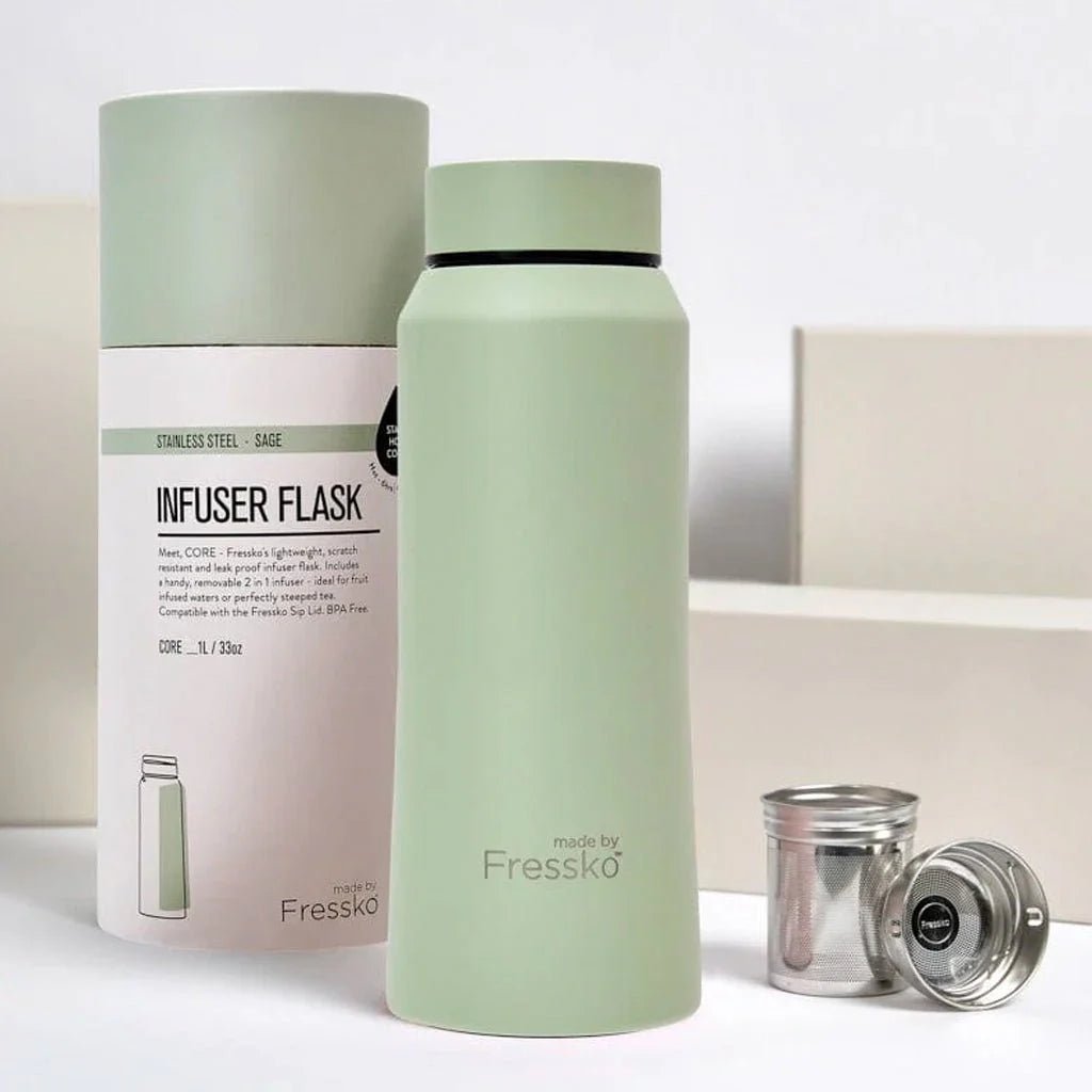 Fressko 1 Litre Core Water Bottle Sage Green - Prestige Coffee - Fressko - 