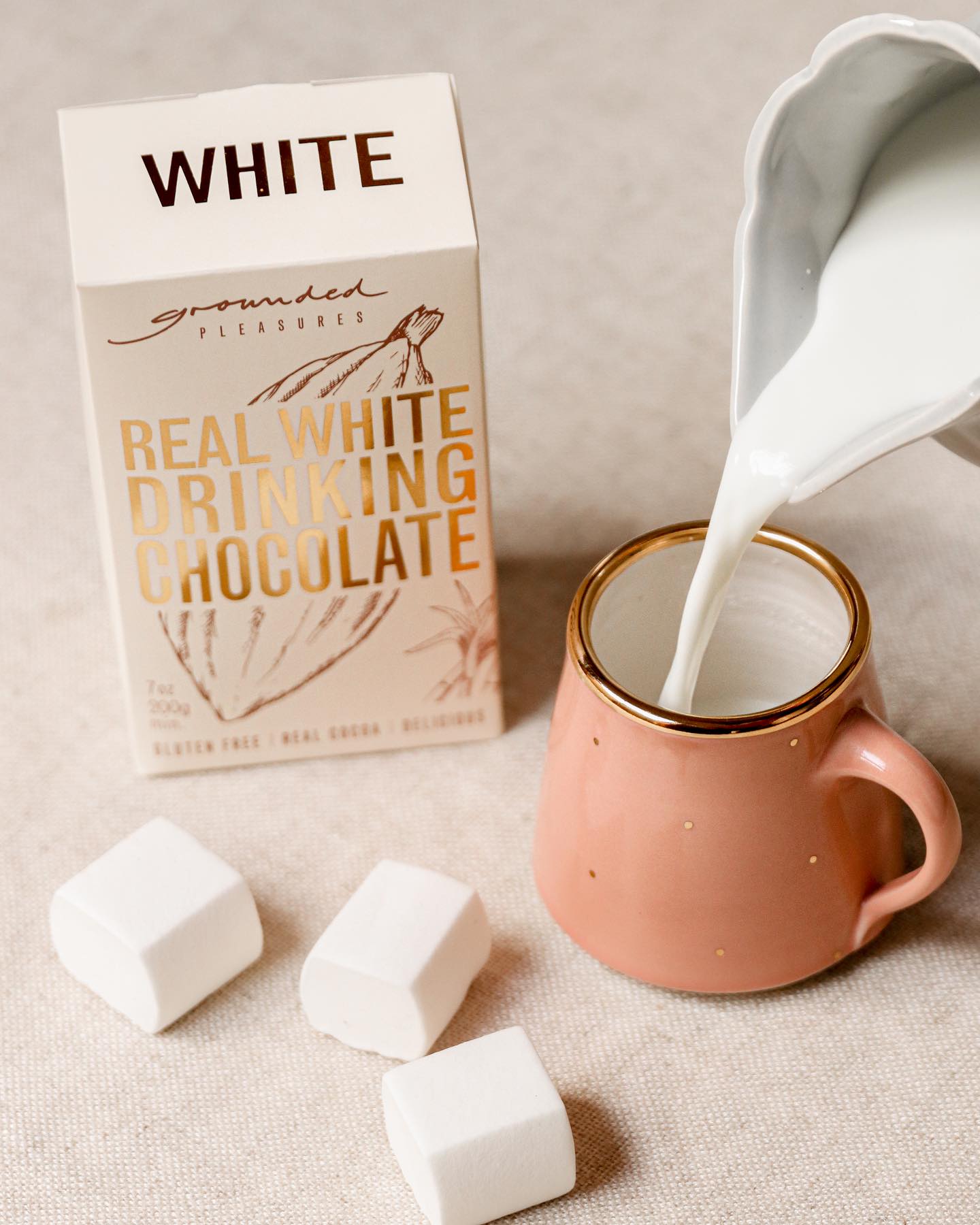 Grounded Pleasures Real White Drinking Chocolate - Prestige Coffee - Grounded Pleasures - 200g
