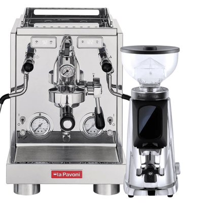 La Pavoni Botticelli Specialty espresso machine and Fiorenzato AllGround Sense grinder bundle