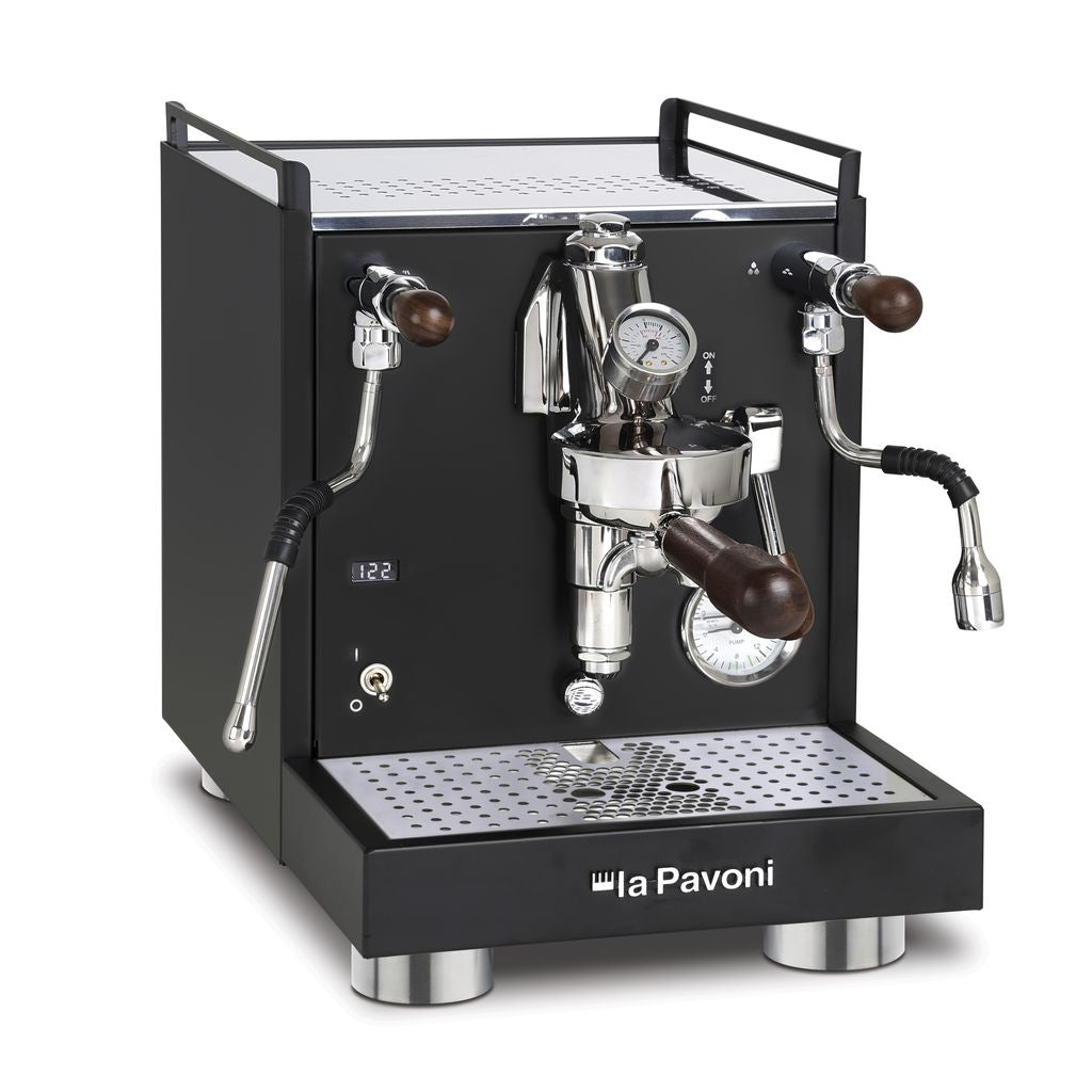 La Pavoni Cellini Evolution PID Black & Walnut Coffee Machine + 𝗕𝗢𝗡𝗨𝗦 4 𝗠𝗢𝗡𝗧𝗛 𝗖𝗢𝗙𝗙𝗘𝗘 𝗦𝗨𝗕𝗦𝗖𝗥𝗜𝗣𝗧𝗜𝗢𝗡