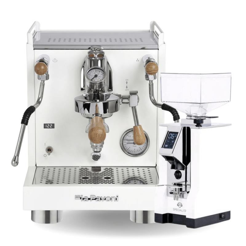 La Pavoni Cellini Evolution PID & Eureka Specialita Coffee Machine & Grinder Bundle - Prestige Coffee-La Pavoni-White