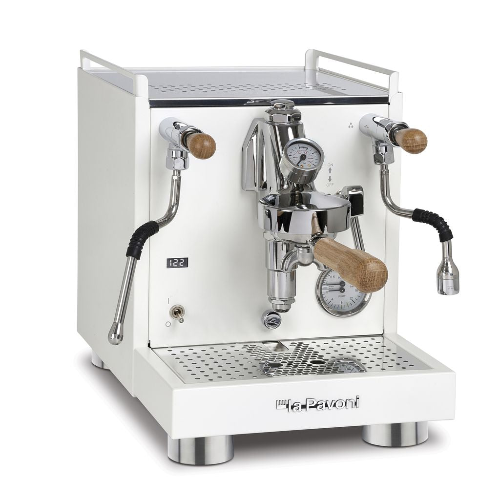 La Pavoni Cellini Evolution PID White & Oak Coffee Machine + 𝗕𝗢𝗡𝗨𝗦 4 𝗠𝗢𝗡𝗧𝗛 𝗖𝗢𝗙𝗙𝗘𝗘 𝗦𝗨𝗕𝗦𝗖𝗥𝗜𝗣𝗧𝗜𝗢𝗡