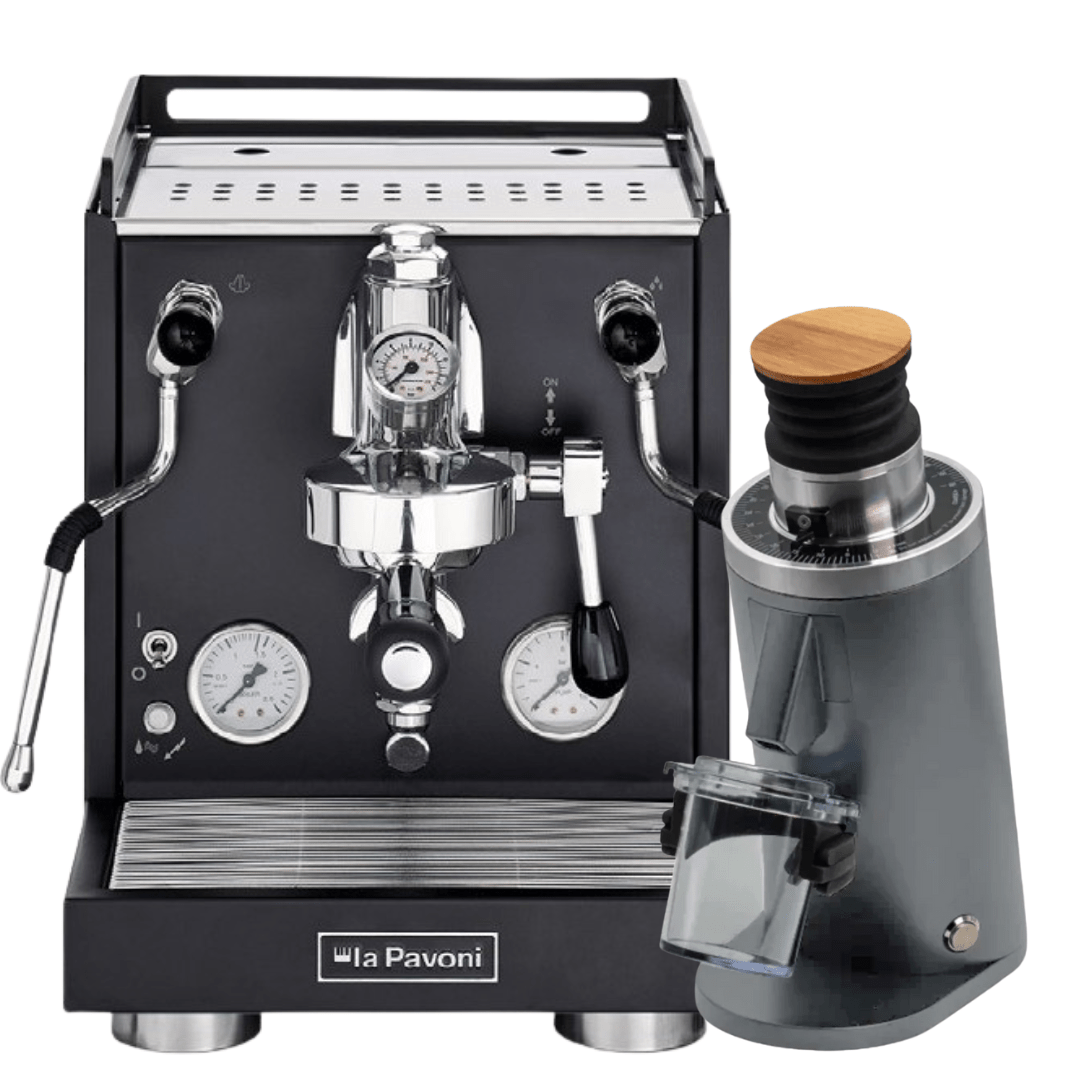 La Pavoni Cellini Evoluzione RT V2 + 𝗧𝘂𝗿𝗶𝗻 𝗗𝗙54 Bundle - Prestige Coffee - La Pavoni - Black