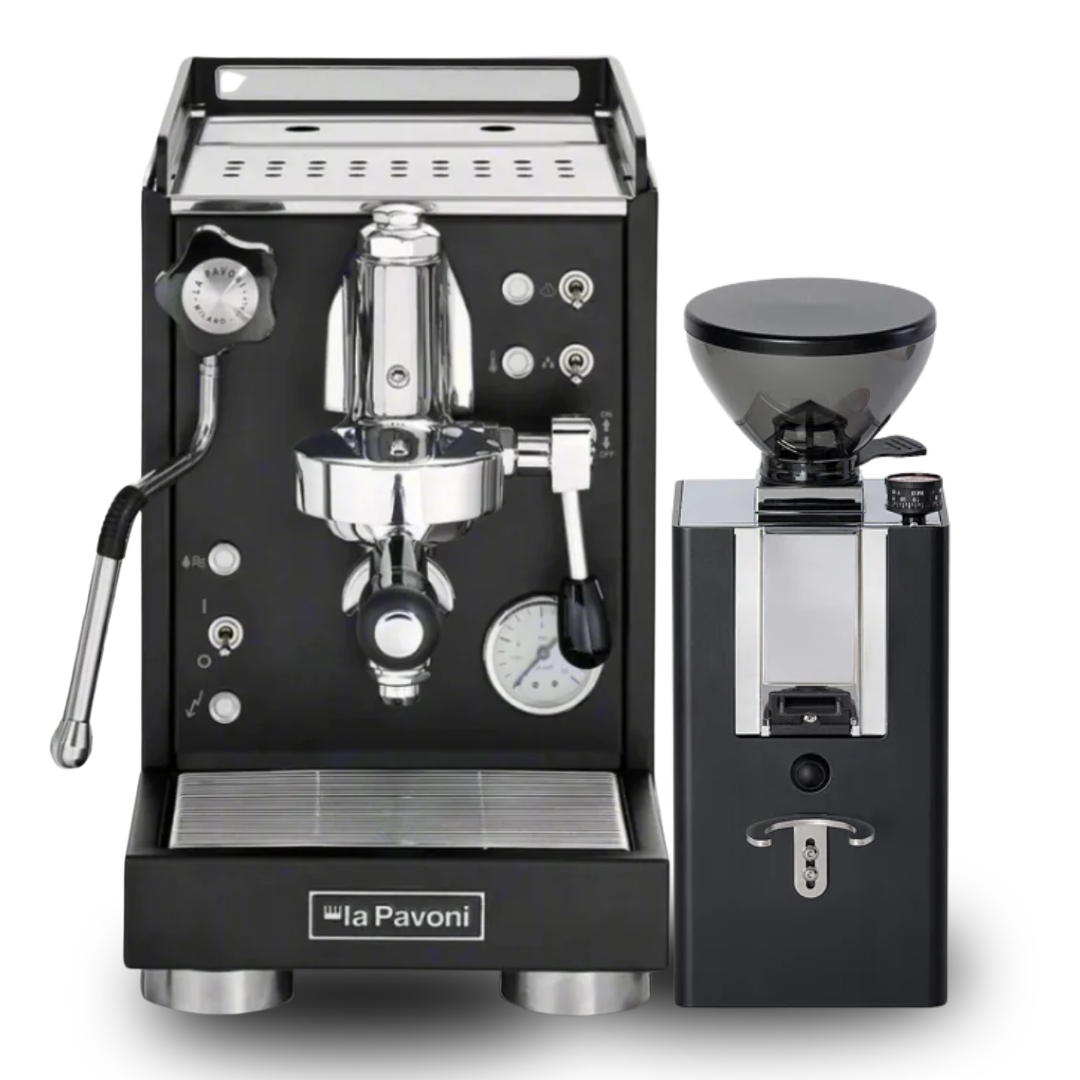 La Pavoni Cellini Mini & Kube V2 Coffee Machine & Grinder Bundle