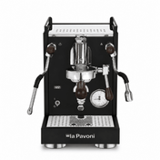 La Pavoni Mini Cellini X Black & Walnut Coffee Machine - Prestige Coffee-La Pavoni-Black
