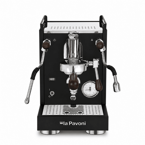 La Pavoni Mini Cellini X Black & Walnut Coffee Machine LPSMXB02AU