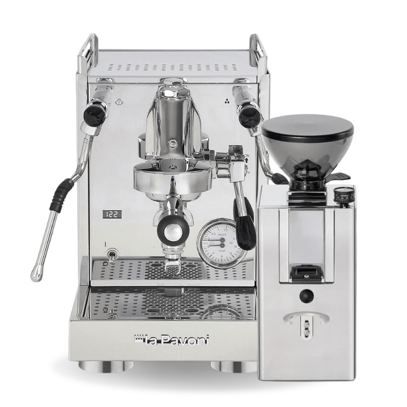 La Pavoni Mini Cellini X & Kube Mill V2 Coffee Machine & Grinder Bundle - Prestige Coffee-La Pavoni-Stainless