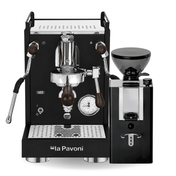 La Pavoni Mini Cellini X & Kube Mill V2 Coffee Machine & Grinder Bundle - Prestige Coffee-La Pavoni-Black