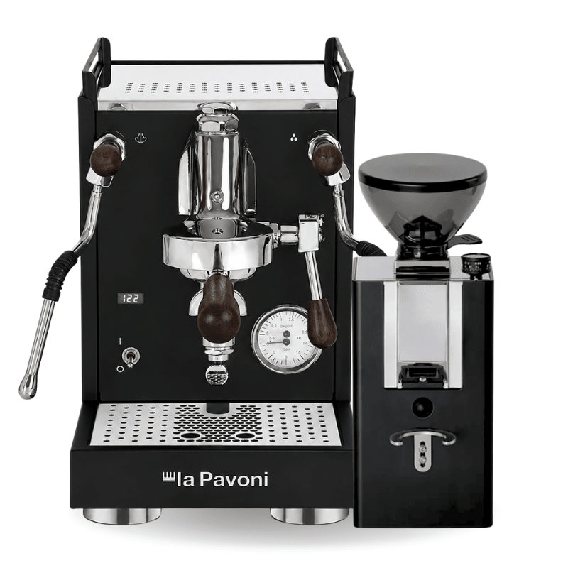 La Pavoni Mini Cellini X & Kube Mill V2 Coffee Machine & Grinder Bundle - Prestige Coffee-La Pavoni-Black