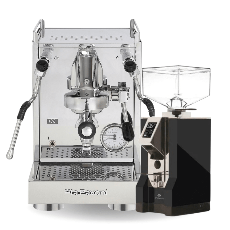 La Pavoni Mini Cellini X Stainless & Eureka Specialita Coffee Machine & Grinder Bundle - Prestige Coffee-La Pavoni-Black