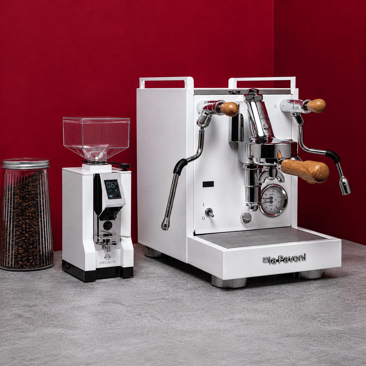 La Pavoni Mini Cellini X White & Eureka Specialita Coffee Machine & Grinder Bundle - Prestige Coffee-La Pavoni-Black