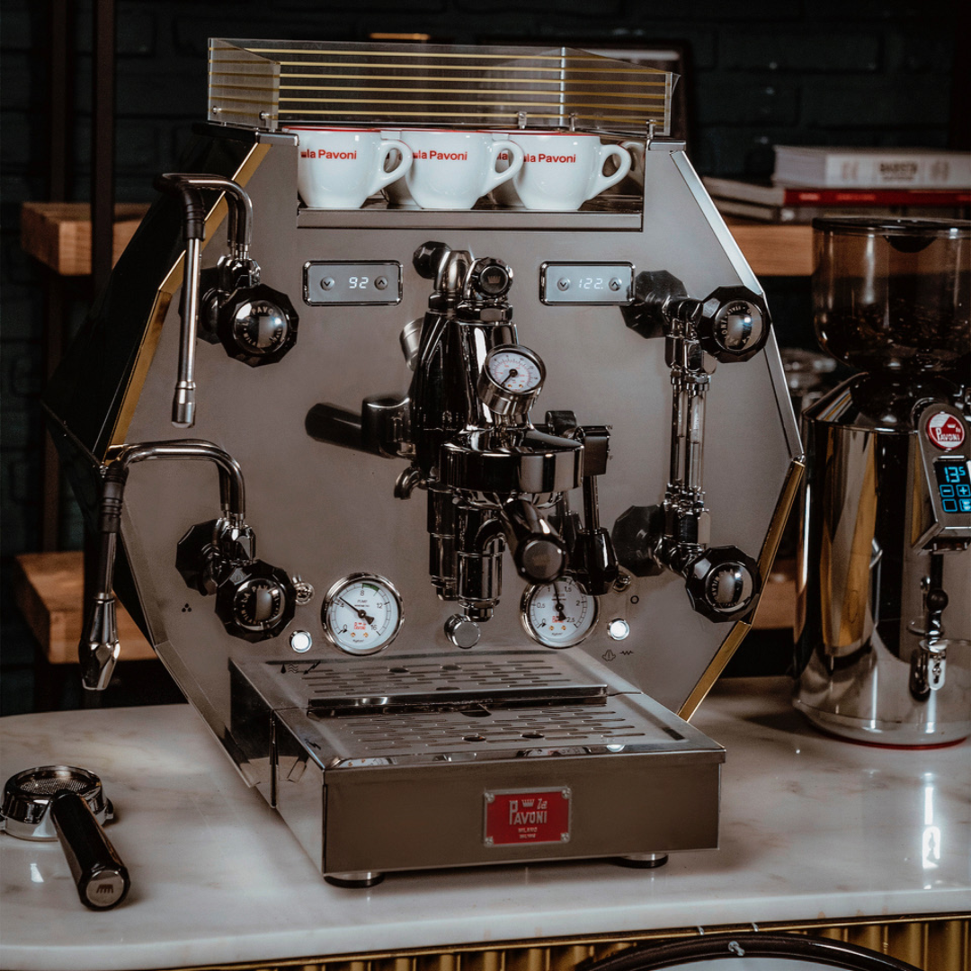 La Pavoni Diamantina Coffee Machine BONUS $120 Italian Coffee Cups