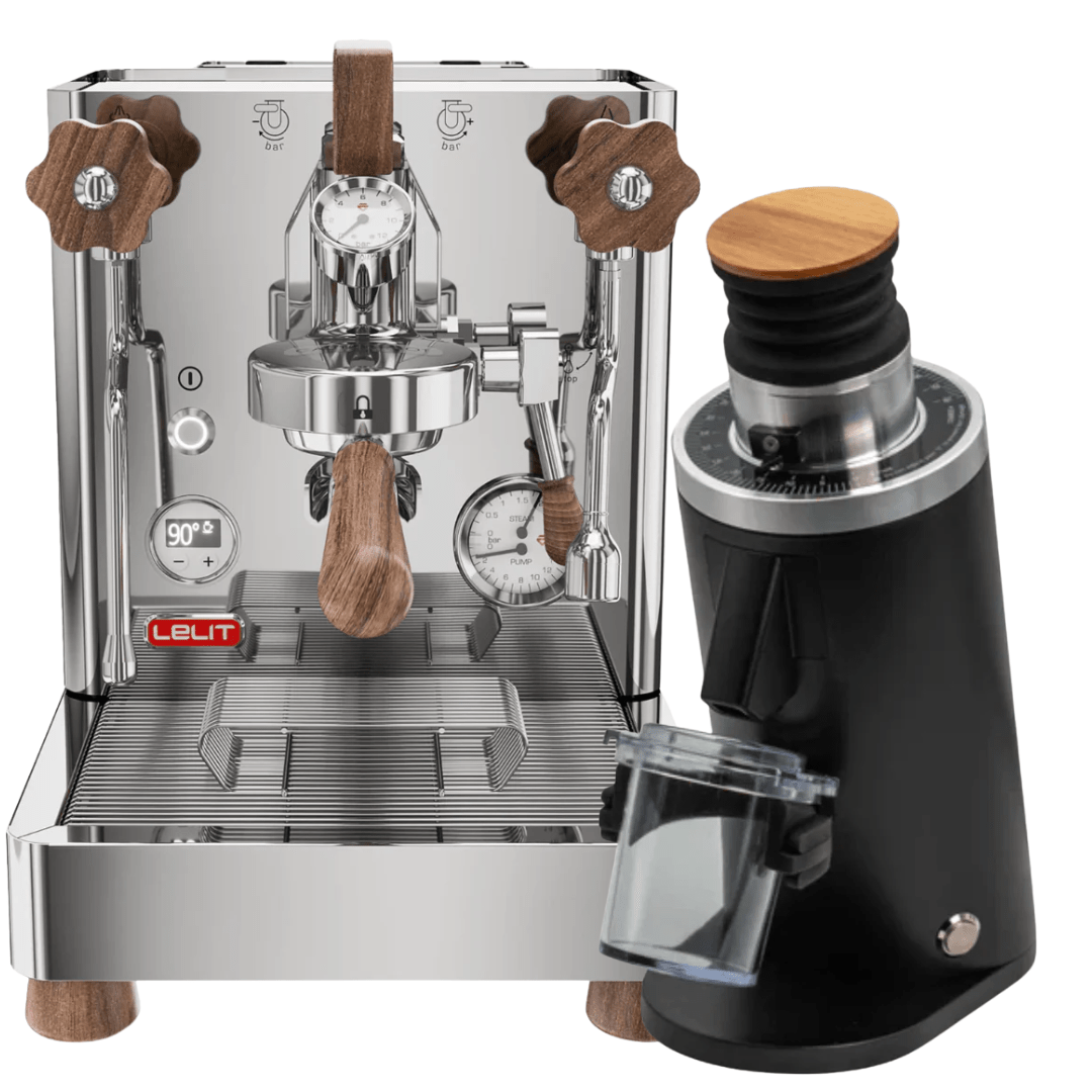 Lelit Bianca V3 Stainless + 𝗧𝘂𝗿𝗶𝗻 𝗗𝗙54 Bundle - Prestige Coffee - Lelit - Black