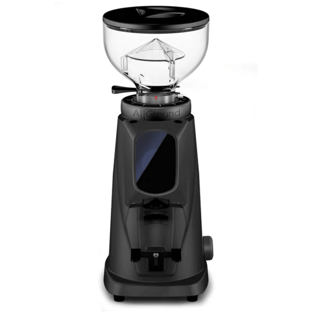 Lelit Mara X V2 and Fiorenzato AllGround Sense bundle in stainless steel, close-up
