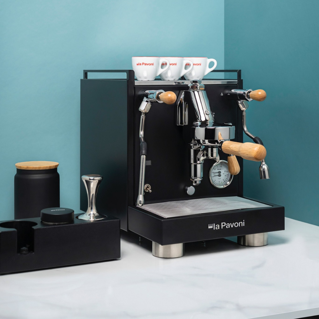 La Pavoni Cellini Evolution PID Black & Walnut Coffee Machine + 𝗧𝗥𝗘𝗔𝗦𝗨𝗥𝗘 𝗖𝗛𝗘𝗦𝗧