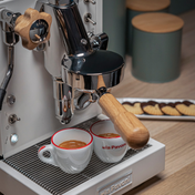 La Pavoni Cellini Mini White & Oak Coffee Machine