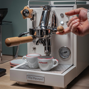 La Pavoni Cellini Mini White & Oak Coffee Machine