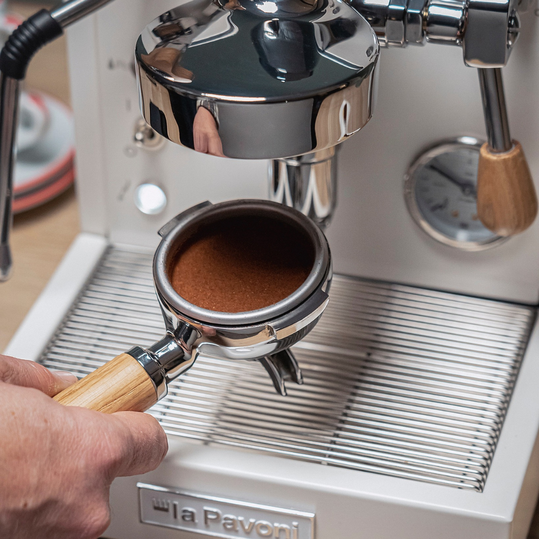 La Pavoni Cellini Mini White & Oak Coffee Machine