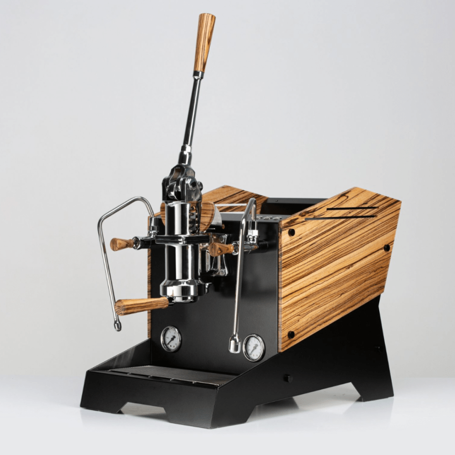 Nurri L Type Leva Coffee Machine - Prestige Coffee-Nurri-Black Body & Zebrano Panels & Toggles