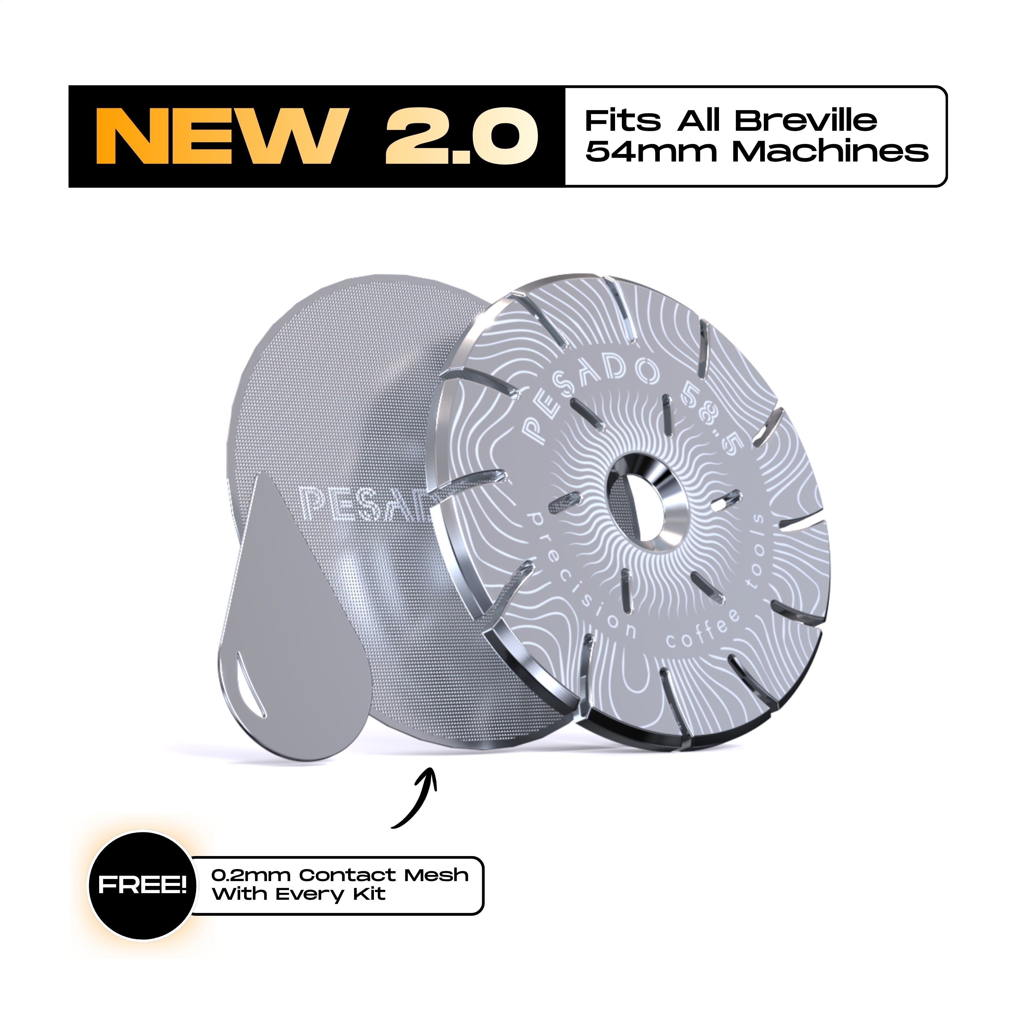 Pesado High Diffusion Shower Screen Kit for Breville 54mm - Prestige Coffee-Pesado-