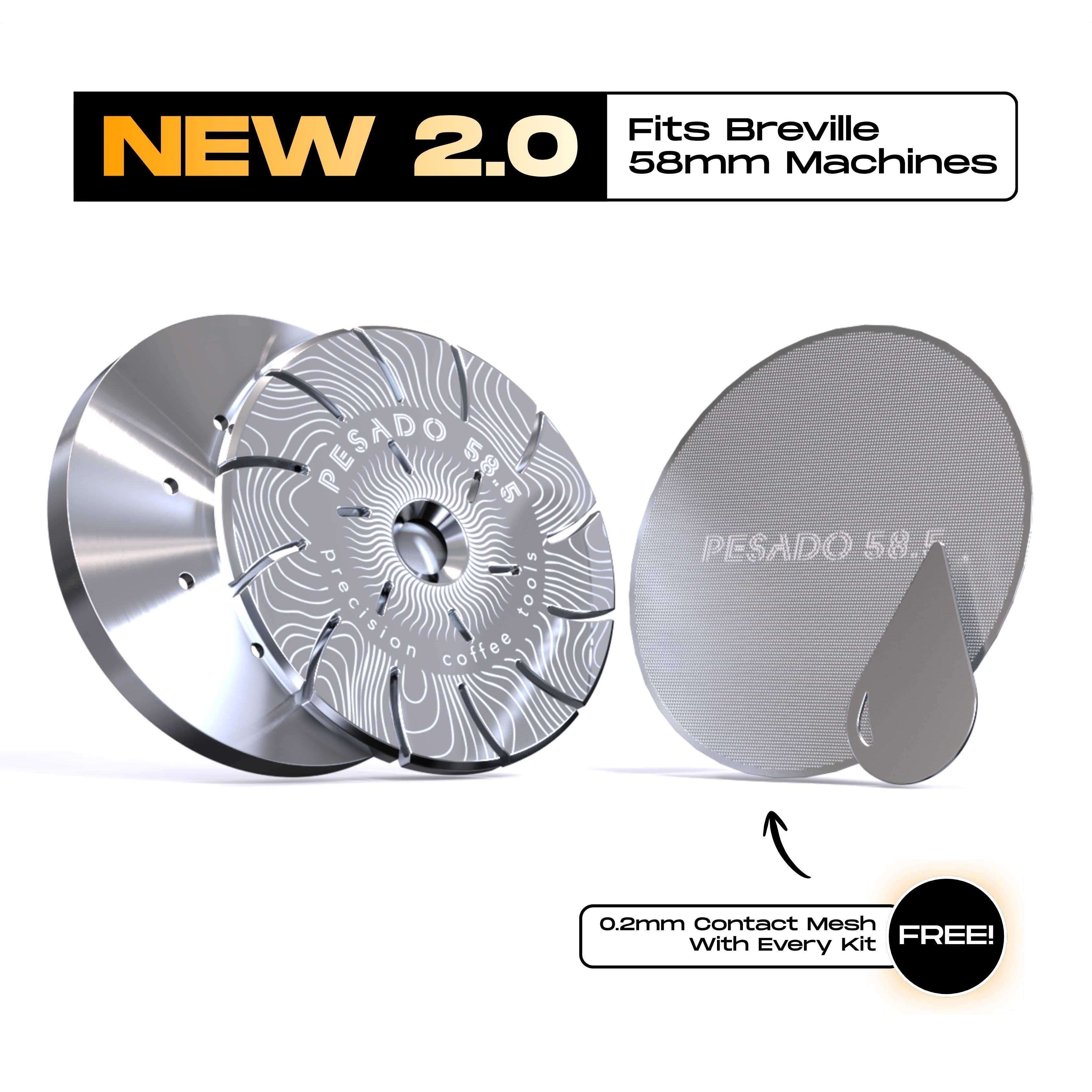 Pesado High Diffusion Shower Screen Kit for Breville 58mm - Prestige Coffee-Pesado-