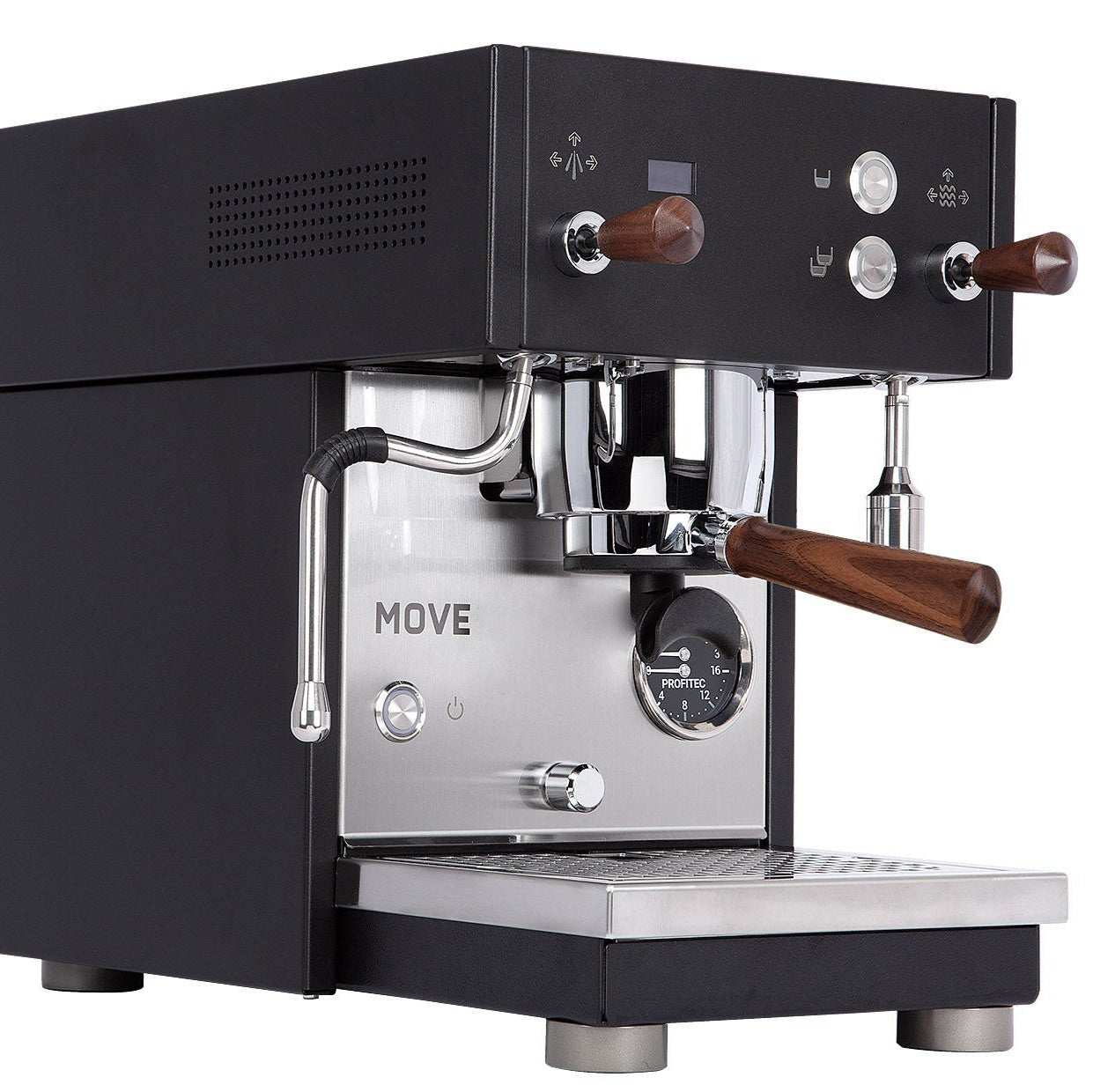 Profitec Move and Varia VS6 bundle with white grinder, detail view