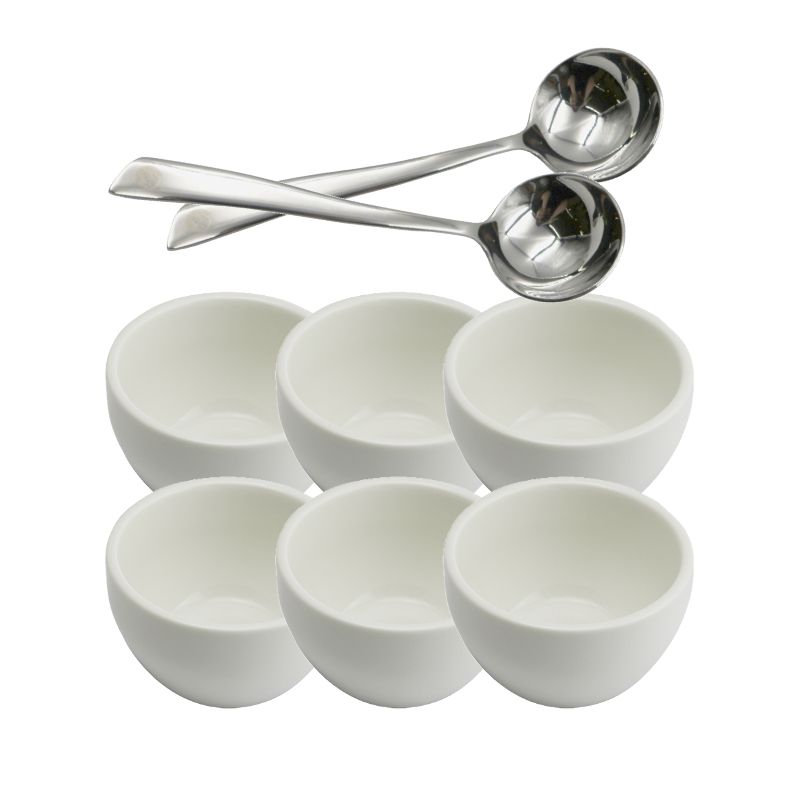 Rhino Cupping Bowl & Spoon Set - White - Prestige Coffee-Rhino-