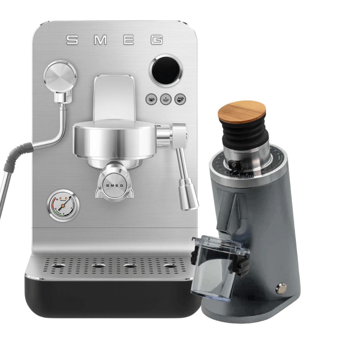 Smeg Minipro EMC02 & Turin DF54 Bundle - Prestige Coffee - Smeg - Black