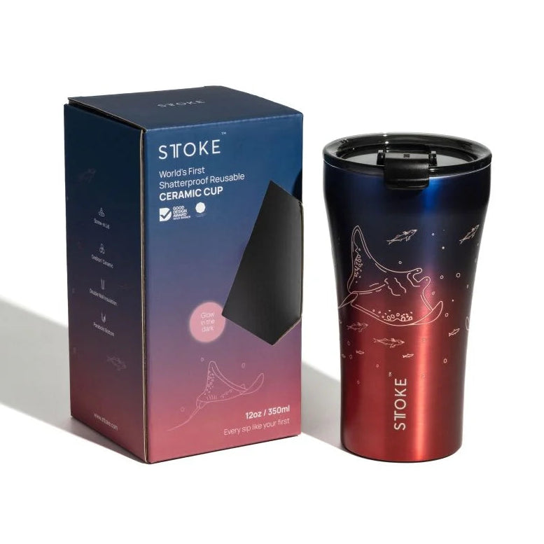 Sttoke 12oz Ocean Glow Reusable Coffee Cup