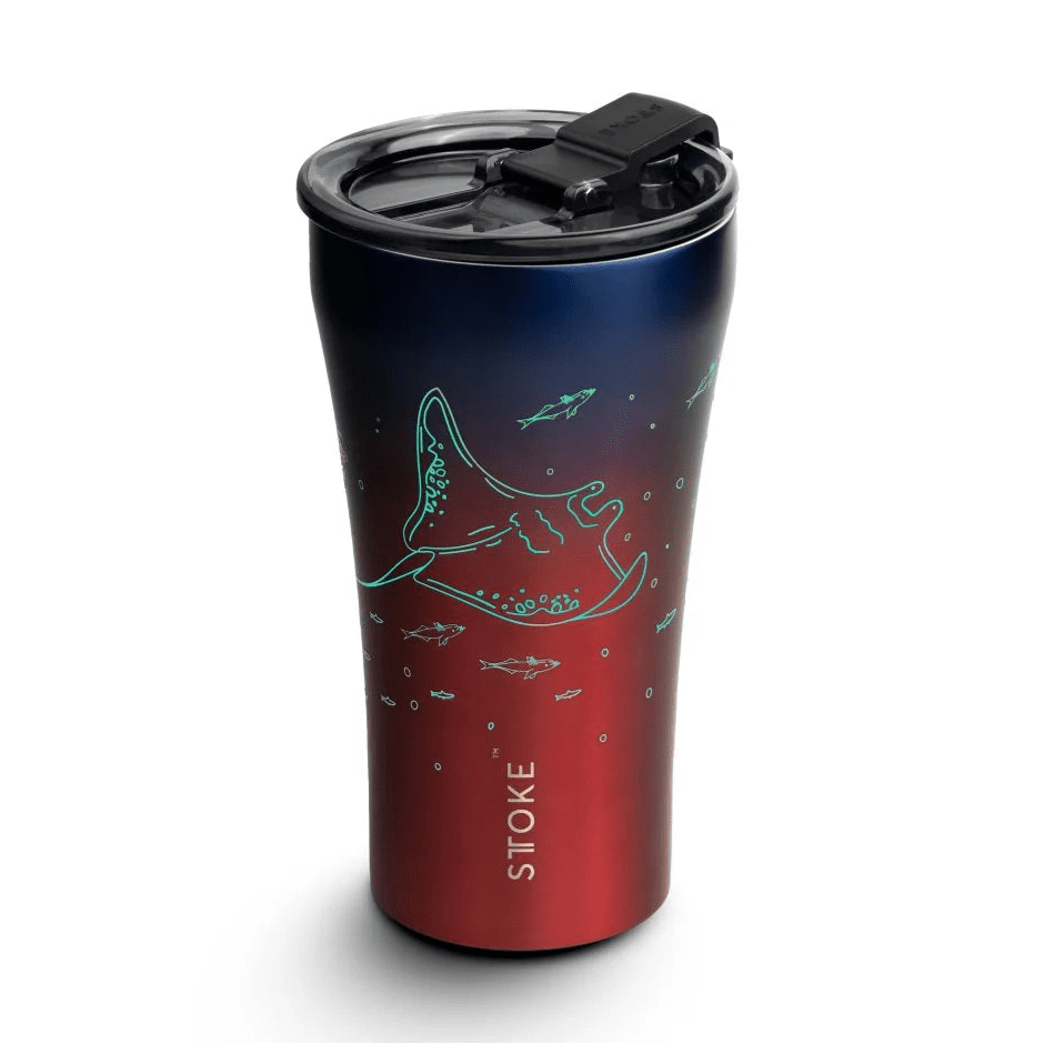 Sttoke 12oz Ocean Glow Reusable Coffee Cup - Prestige Coffee-Sttoke-Manta Ray