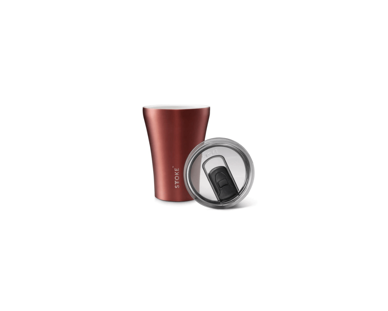STTOKE Ceramic Reusable Cup 8oz - Prestige Coffee - Sttoke - Red