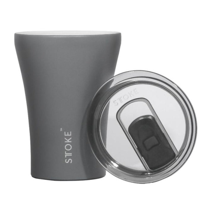 STTOKE Ceramic Reusable Cup 8oz - Prestige Coffee - Sttoke - Grey