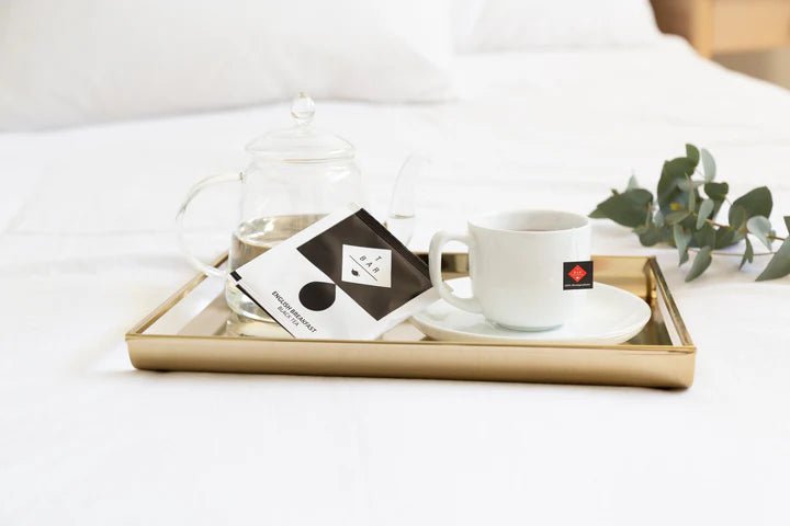 T - bar English Breakfast Organic Black Tea - Prestige Coffee - T - bar - Premium Bio - degradable Silken Pyramid Tea Bags x 20