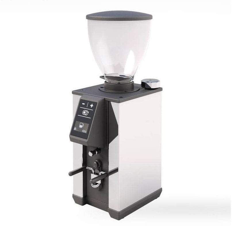 Macap Leo 55 home coffee grinder in white on a white background