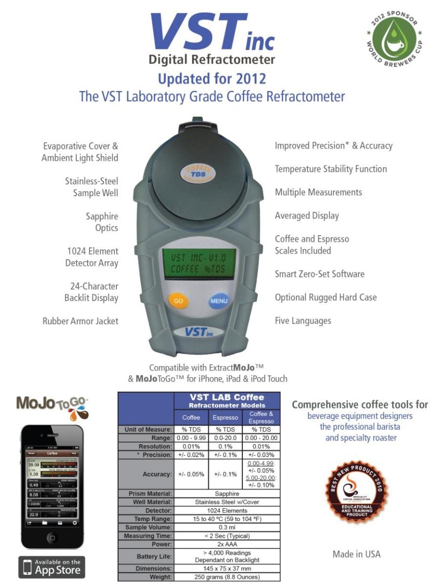 VST LAB Coffee III Refractometer - Software Inc - Prestige Coffee - VST - 